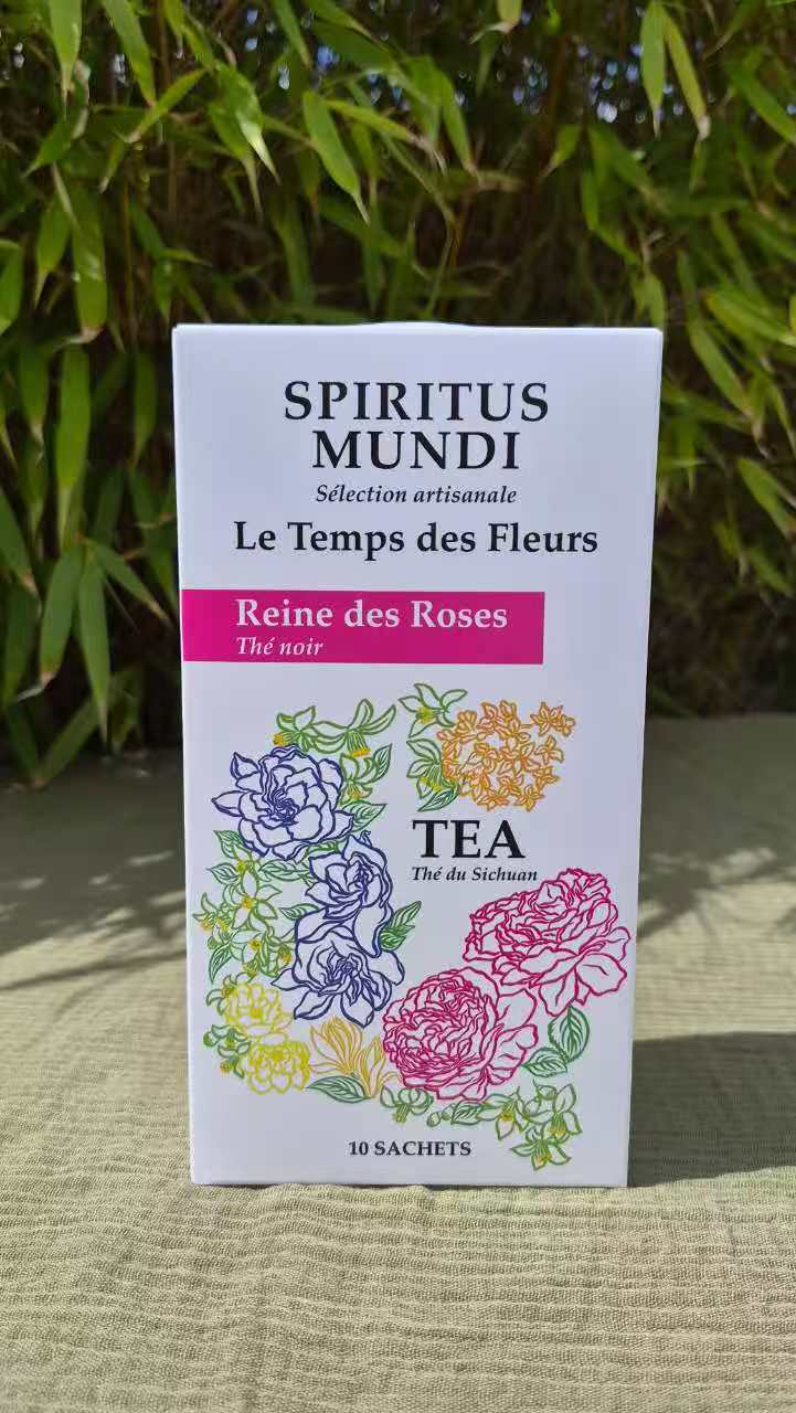 Boîte de dix sachets de thé noir Reine des Roses Spiritus Mundi