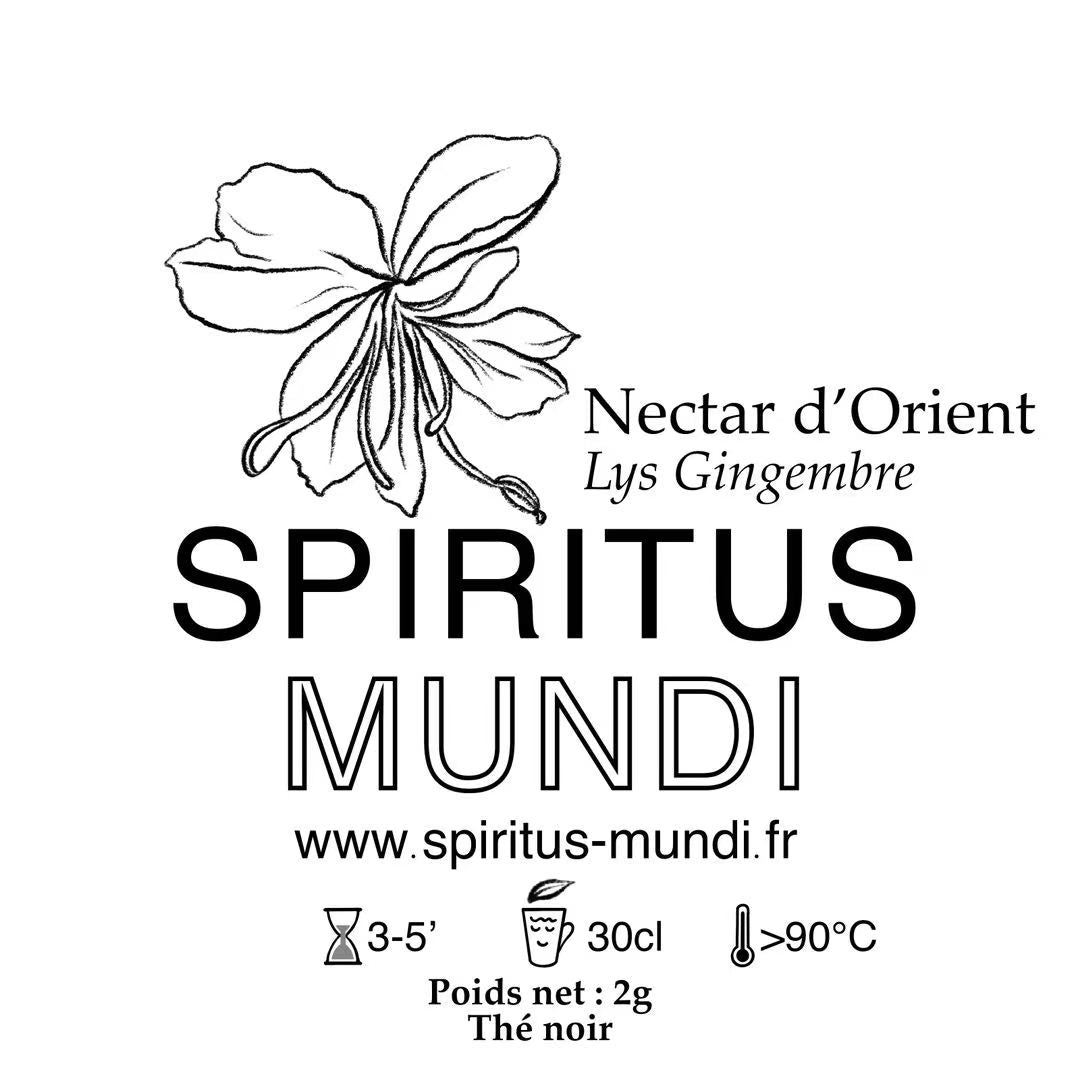 Détail du thé noir Nectar d'Orient au lys gingembre