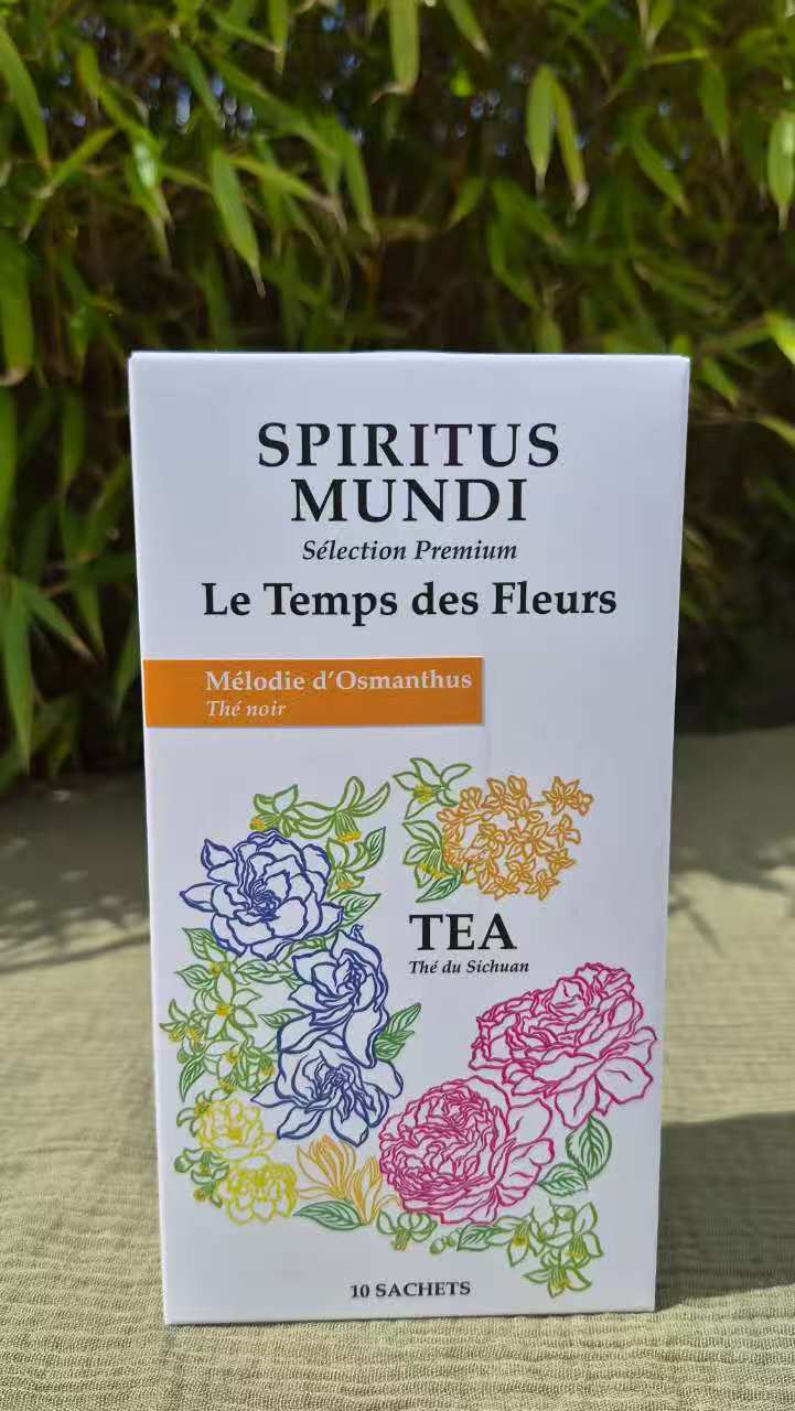 Boîte de dix sachets de thé noir Mélodie d'Osmanthus Spiritus Mundi