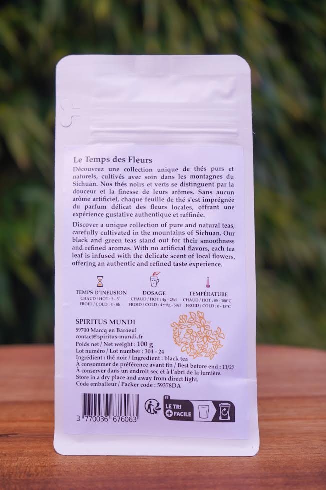 Brume  de  Michélia — Thé Vert  100g  — Une fraîcheur intense, portée par un parfum de banane mûre aux accents floraux et vanillés.