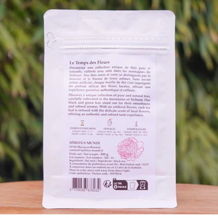 Reine  des   Roses — Thé Noir  100g  L'intensité absolue de la rose fraîche, sans artifice.